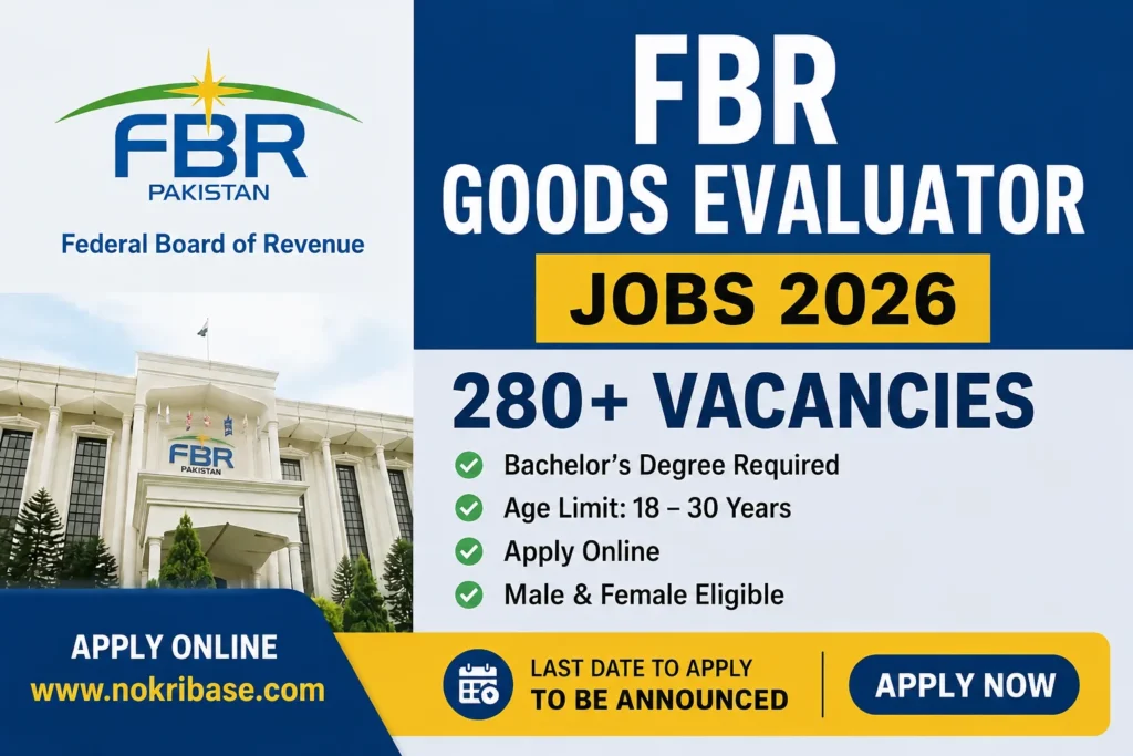 FBR Goods Evaluator Jobs 2026 – 280+ Vacancies | Apply Online