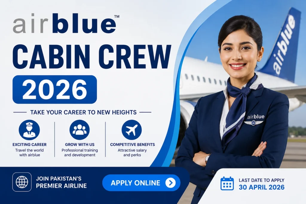 Airblue Cabin Crew 2026 – Apply Online