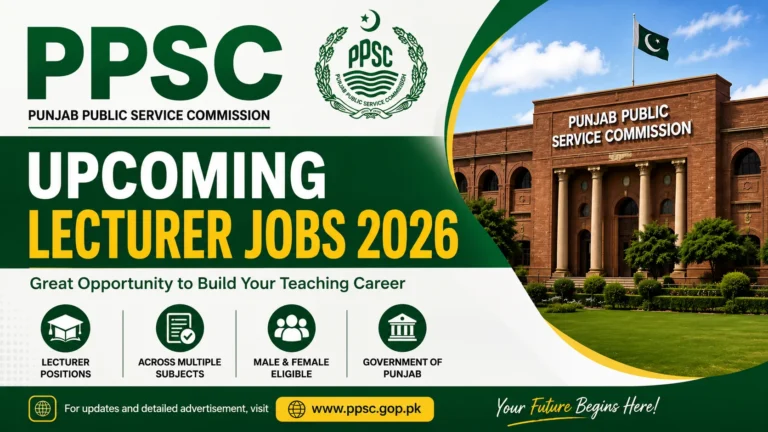 PPSC Upcoming Lecturer Jobs