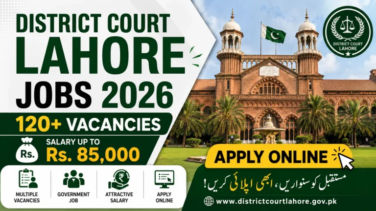 District Court Lahore Jobs 2026 – 120+ Vacancies Salary 85,000 Apply Online