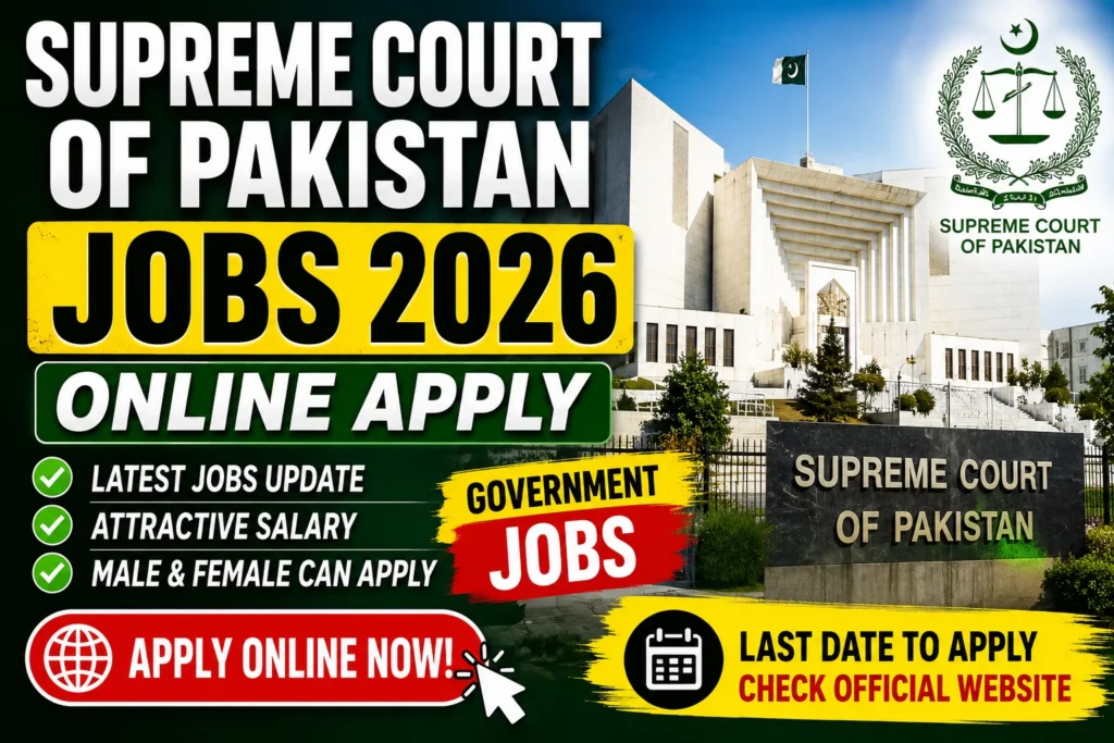 Supreme Court of Pakistan Jobs Online Apply 2026