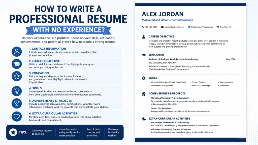 Write a Professional Resume with No Experience