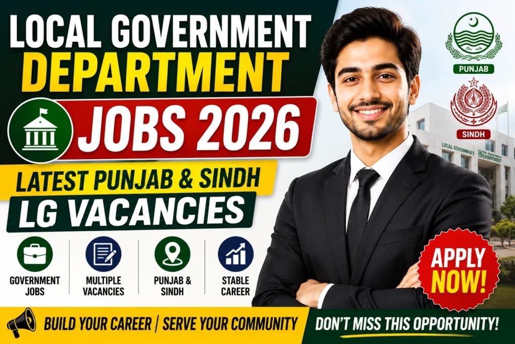 Local Government Department Jobs 2026 | Latest Punjab & Sindh LG Vacancies