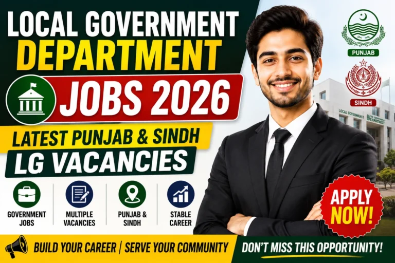 Local Government Department Jobs 2026 | Latest Punjab & Sindh LG Vacancies
