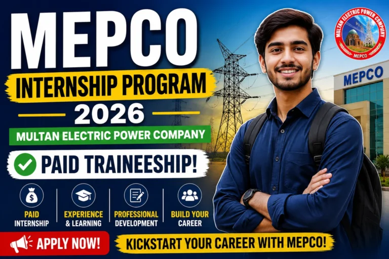 MEPCO Internship Program 2026 Multan Electric Power Company Paid Traineeship