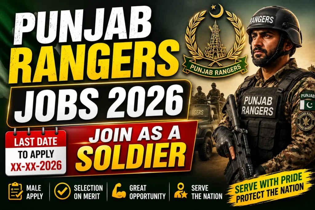 Punjab Rangers Jobs 2026 Join as a Soldier Last Date